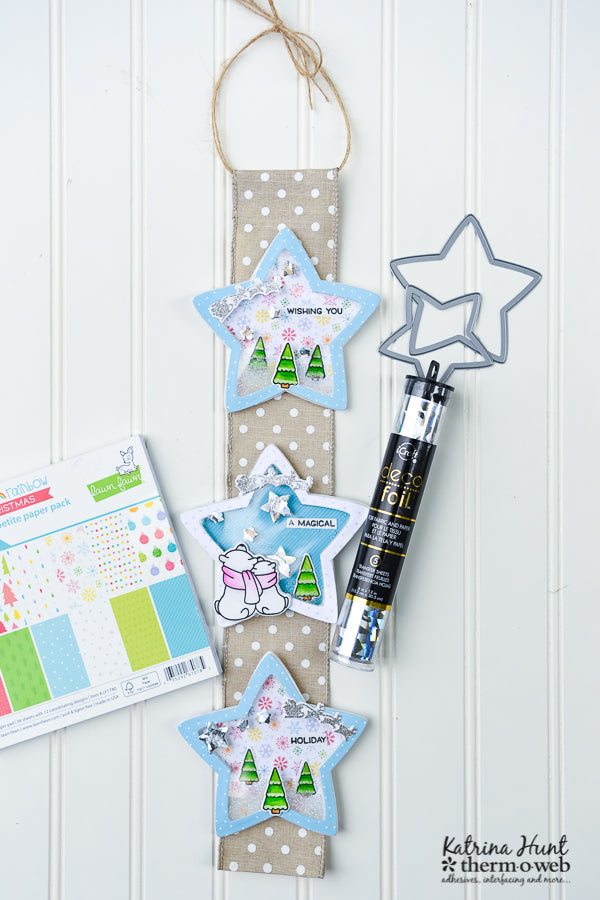 Holiday Shaker Banner with Therm O Web and Lawn Fawn