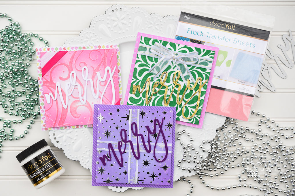 Make Merry Cards with Deco Foil Flock Transfer Sheets