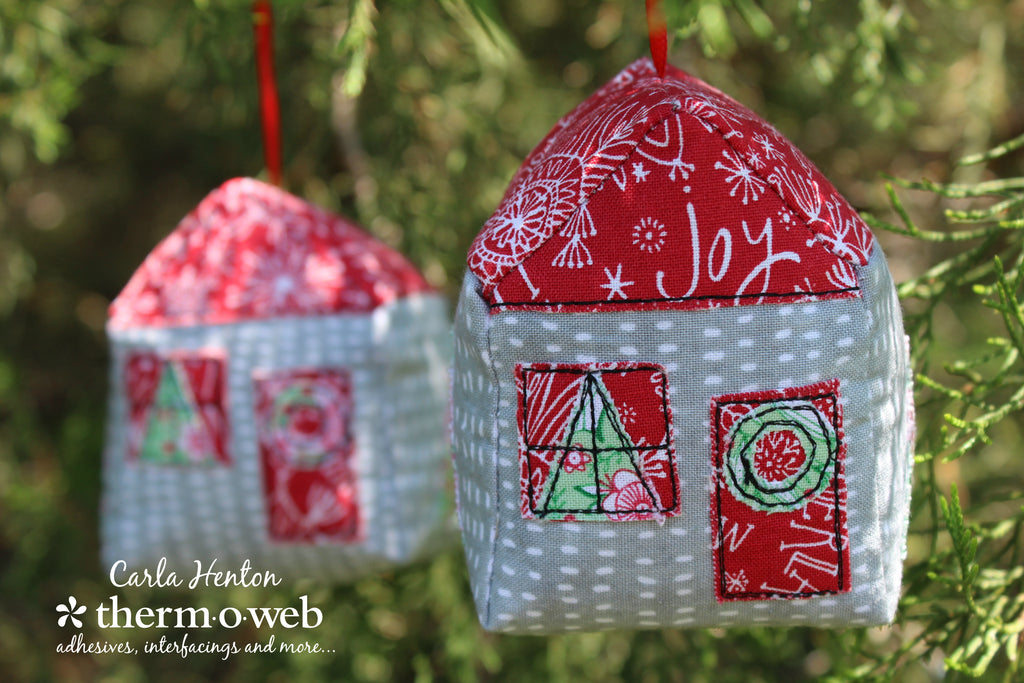 Merry and Bright Christmas House Ornaments with HeatnBond