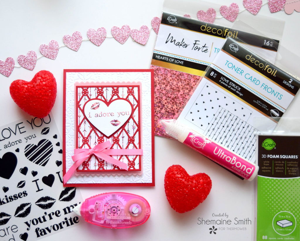 I Adore You Card with New Deco Foil Adhesive Transfers and Toner Card Fronts