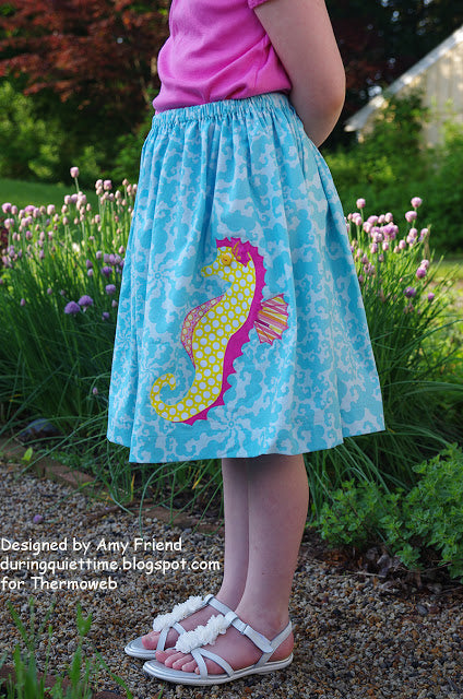 HeatnBond Seahorse Summer Skirt Project