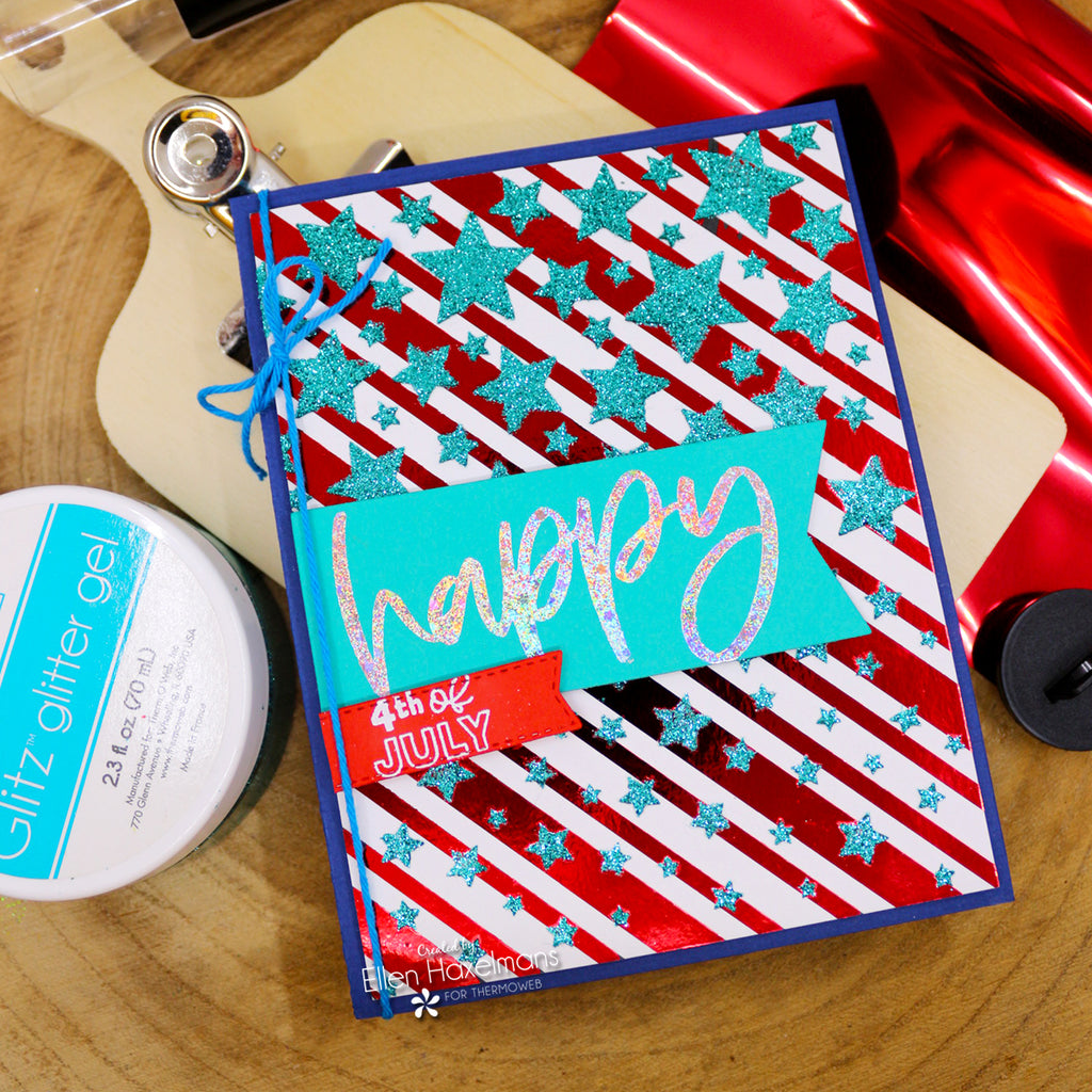Sparkle it Up with a 4th of July Glitz Glitter Gel Card