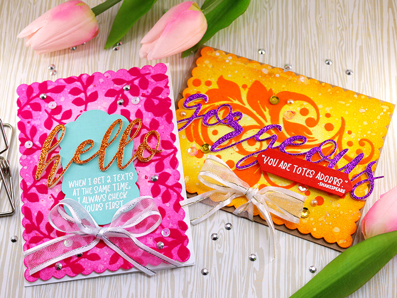 Deco Foil Flock Cards with Ink Road Stamps Collaboration - Totes Adorbs