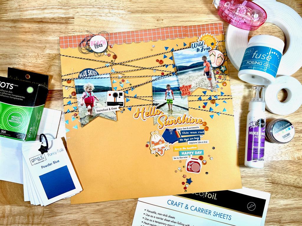 How to: Foiled Scrapbooking Background with Fancy Foil!