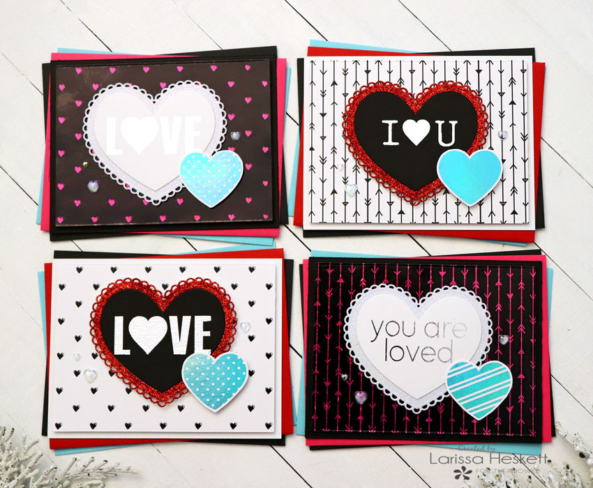 New Deco Foil Toner Sheets and Adhesive Sheets Valentine's Day Cards!!