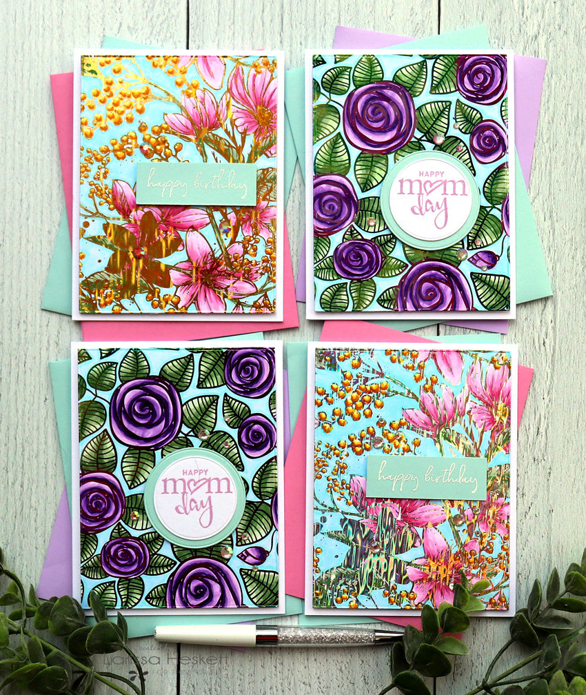 Mother's Day Cards using Unity Toner Card Fronts and Maker Forte Foils!