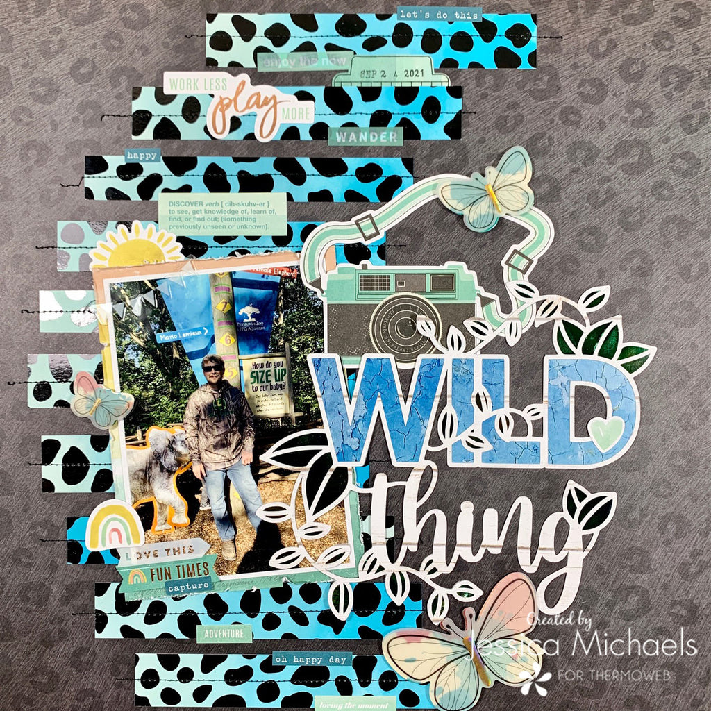 Deco Foil Wild Thing Scrapbook Layout