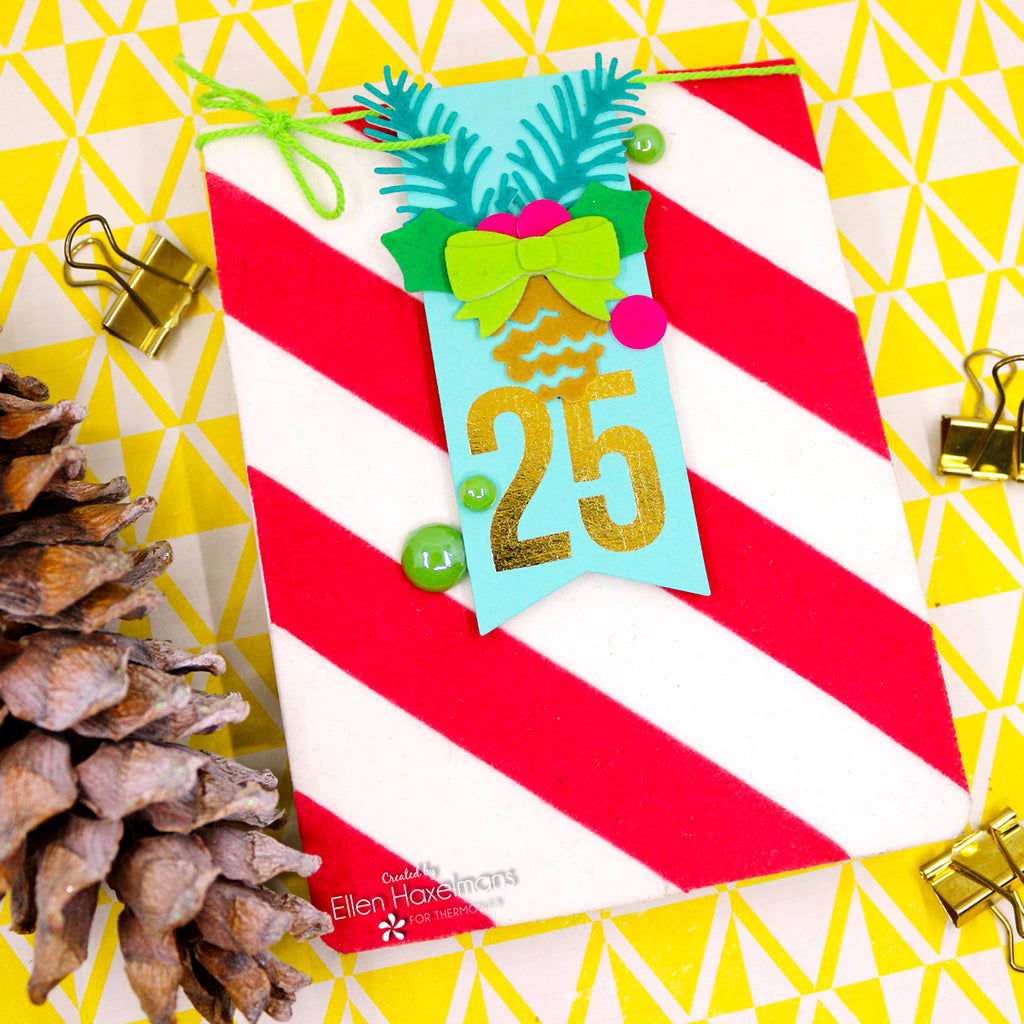 Candy Cane Lane Inspired Holiday Card and Gift Tag