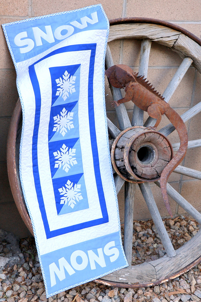 Where's the Snow Snowflake Fabric Runner