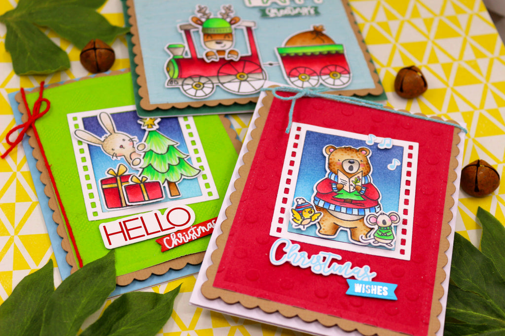 Holiday Cards with Embossed Flock and Avery Elle