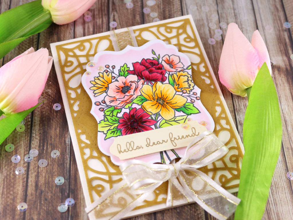 Friendship Cards with Flock and Reverse Confetti