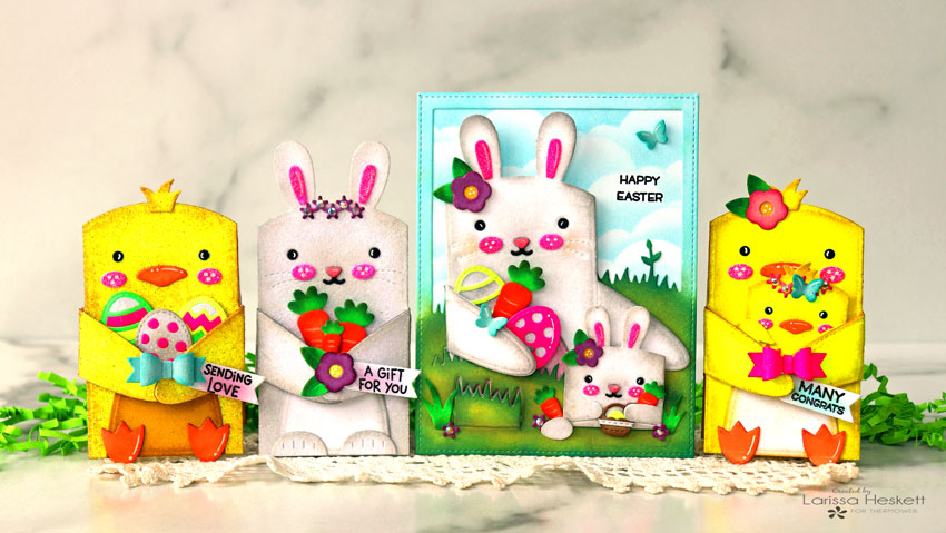Spring Critter Cards using NEW Electro-Pop Flock, Enamels and Glitz Glitter Gels
