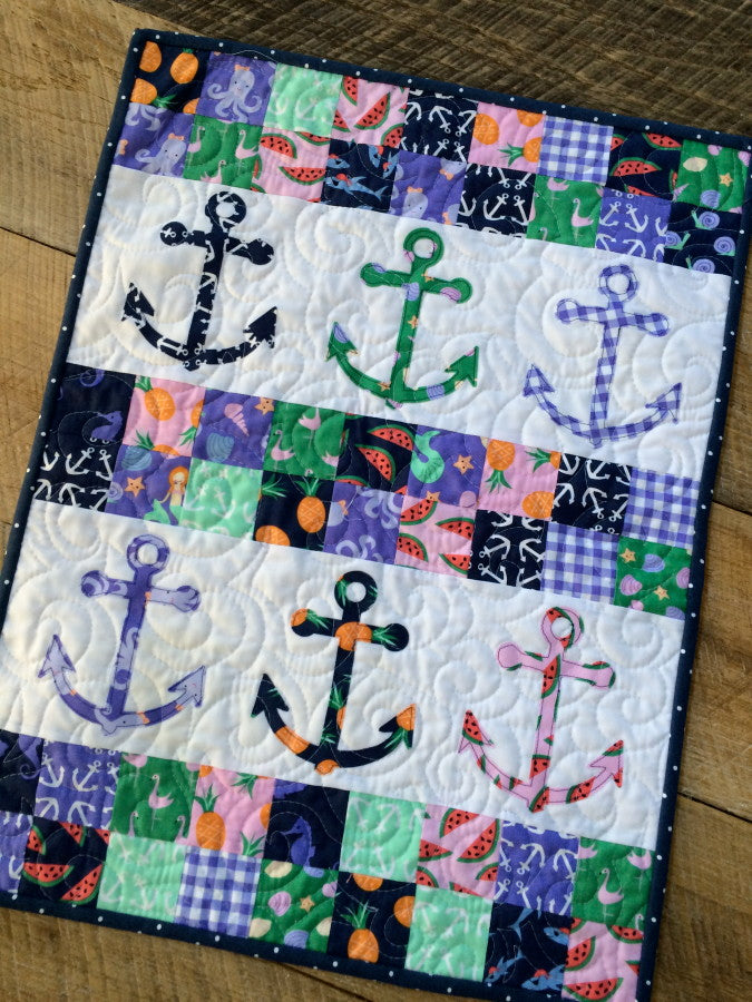 Anchor Applique Mini Quilt with HeatnBond Feather lite