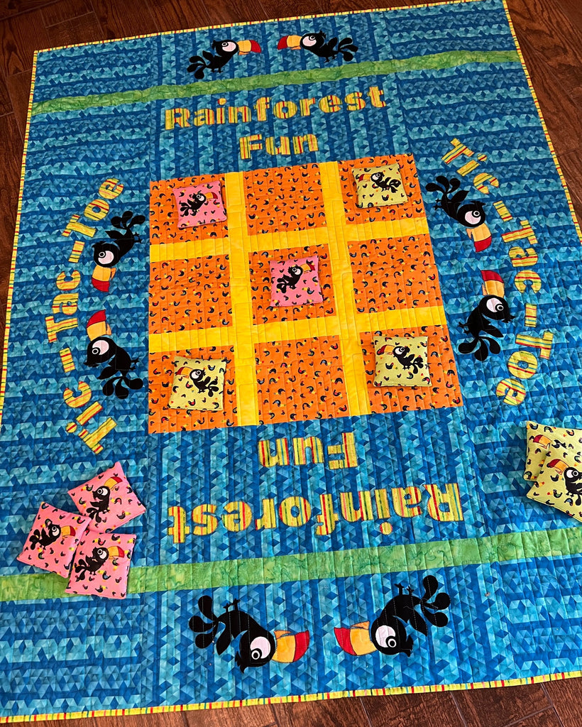Rainforest Fun Children's Activity Quilt with Liquid Vinyl