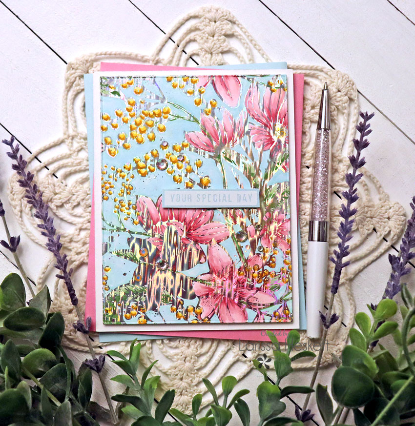 Your Special Day Spring Card with Unity Wild Garden Toner Card Fronts and Moonlit Lake Deco Foil!!