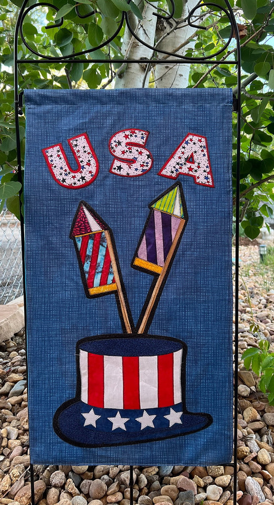 Celebrate with a Bang Patriotic Garden Flag
