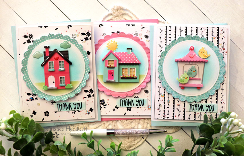 Set of Thank You Cards using Deco Foil Toner Card Fronts and Deco Foil!!