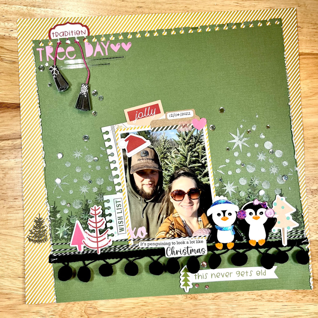 Tree Day–Scrapbook Layout with the ALL NEW Fuse Foiling System & Penguin Pals Kit