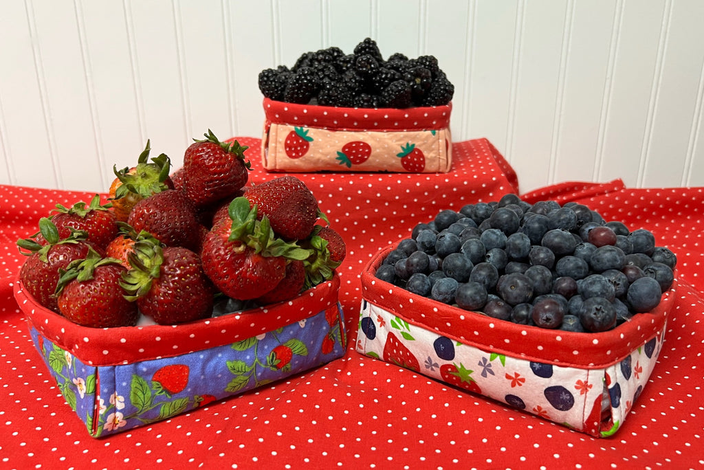 Sweet Fabric Berry Baskets with HeatnBond Fusible Fleece