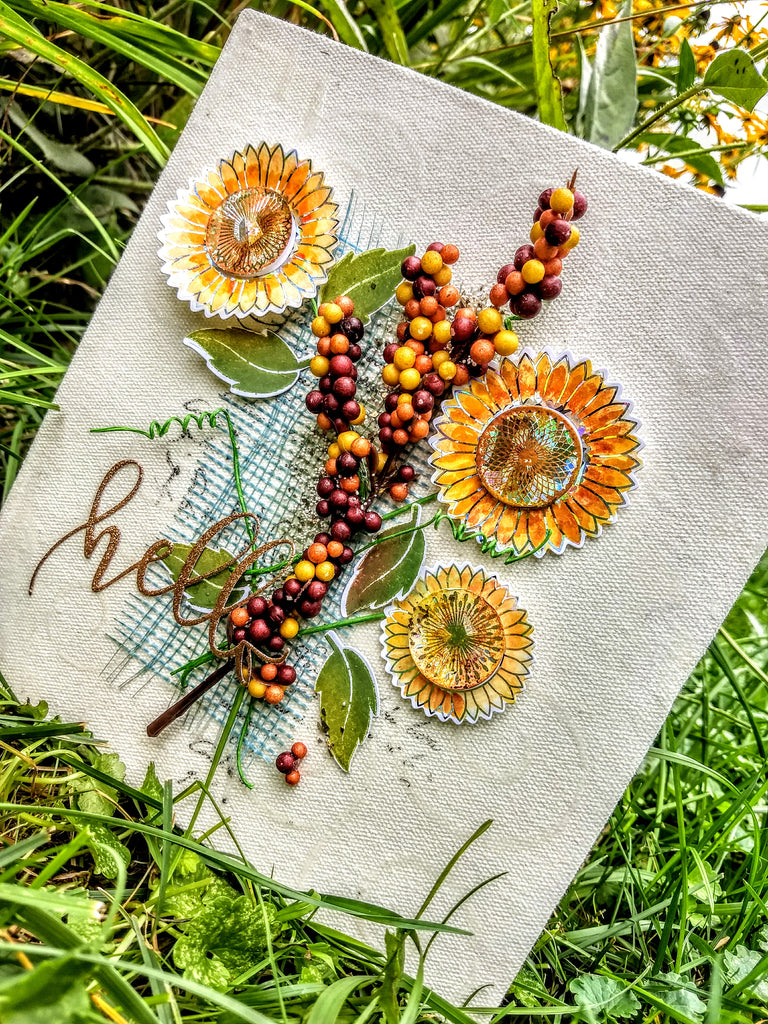 Burst of Sunshine Fall Mixed Media Flower Journal
