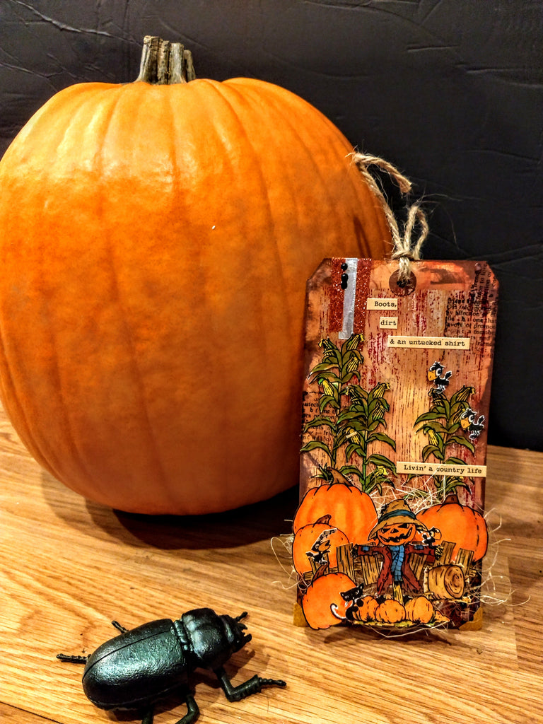 Just a Little Country Mixed Media Tag