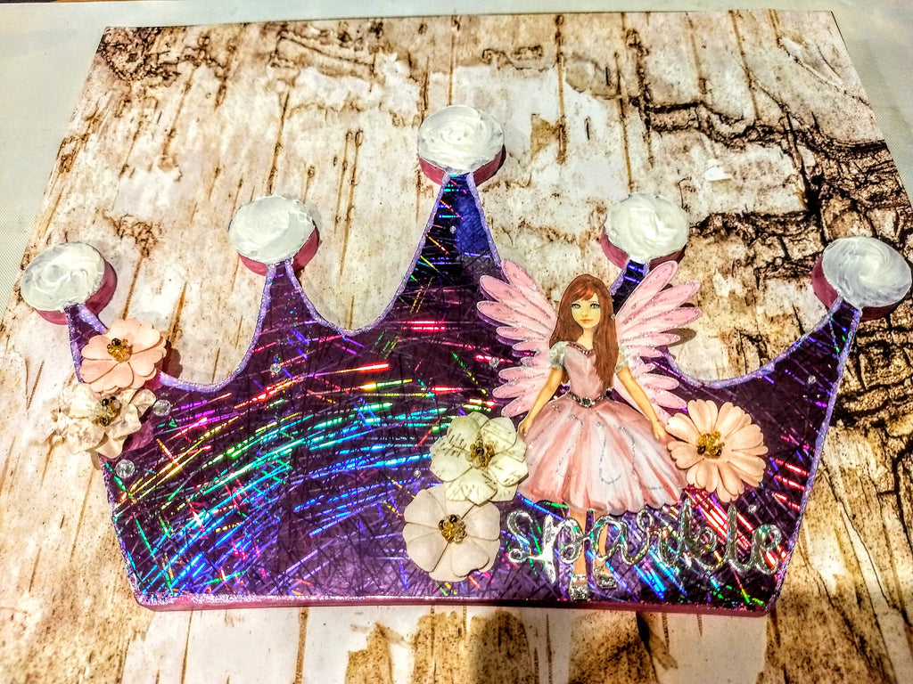Mixed Media Sparkle Handmade Crown
