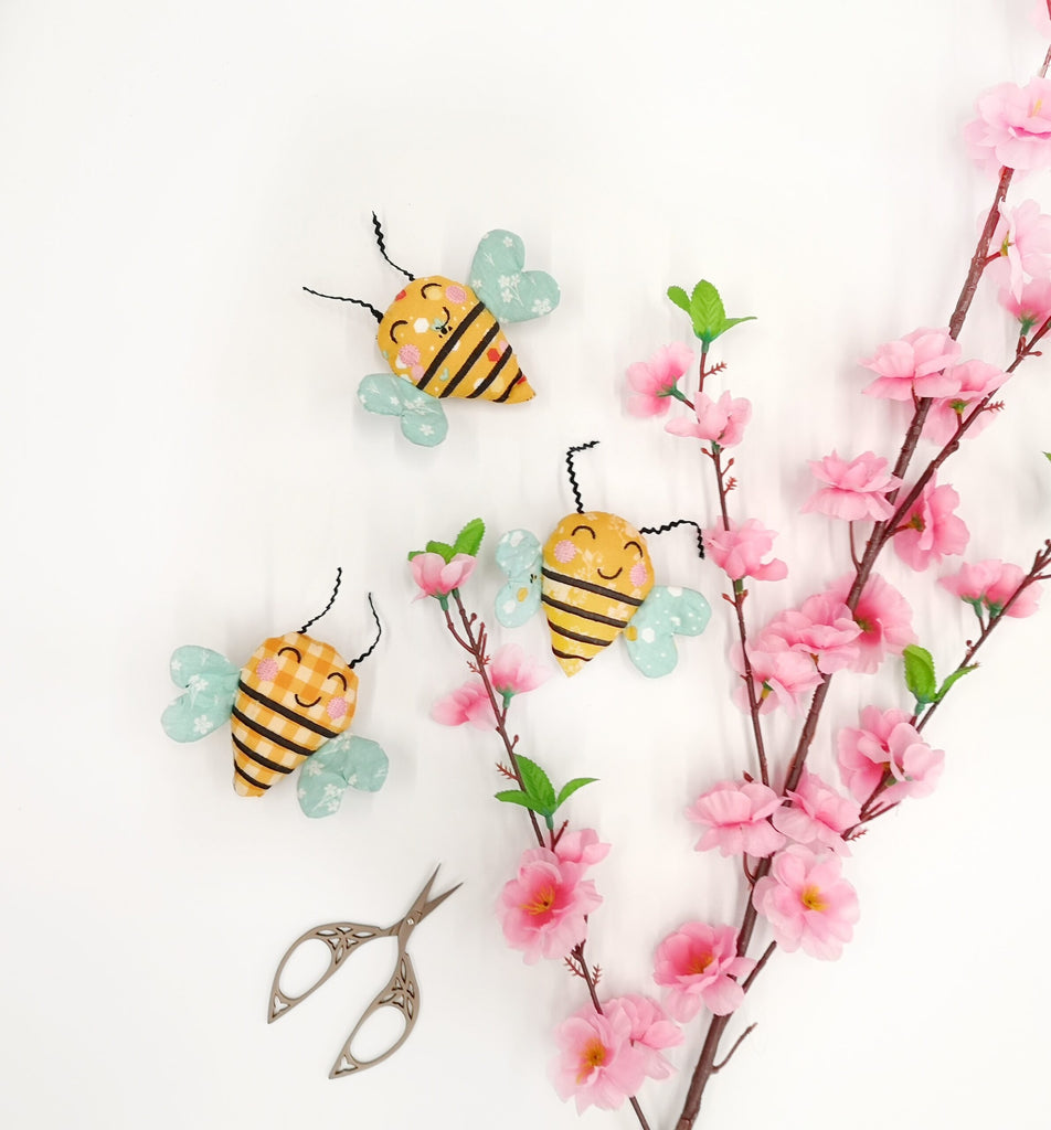 Bumble Bee Little Friend with Fusible Interfacing and Fabric Stiffener