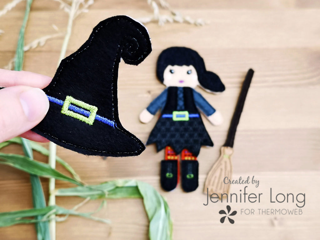 Halloween Witch Felt Doll with HeatnBond Interfacing