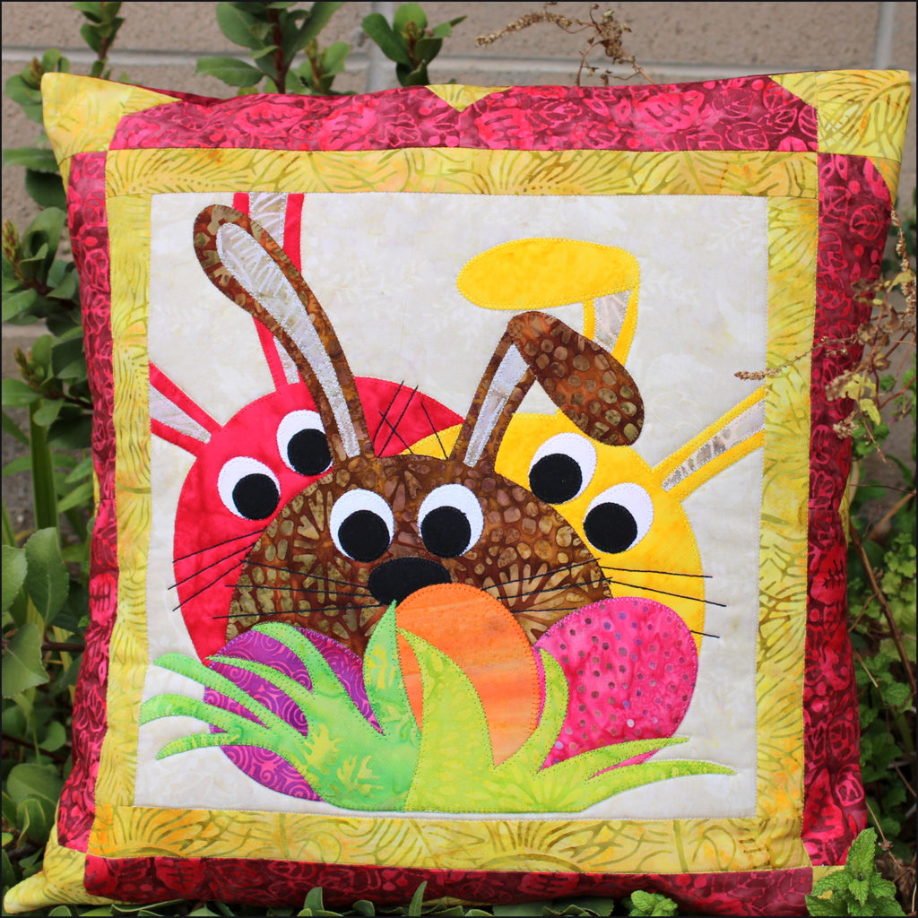 Peek A Boo Bunny Easter Applique Pillow with HeatnBond Lite