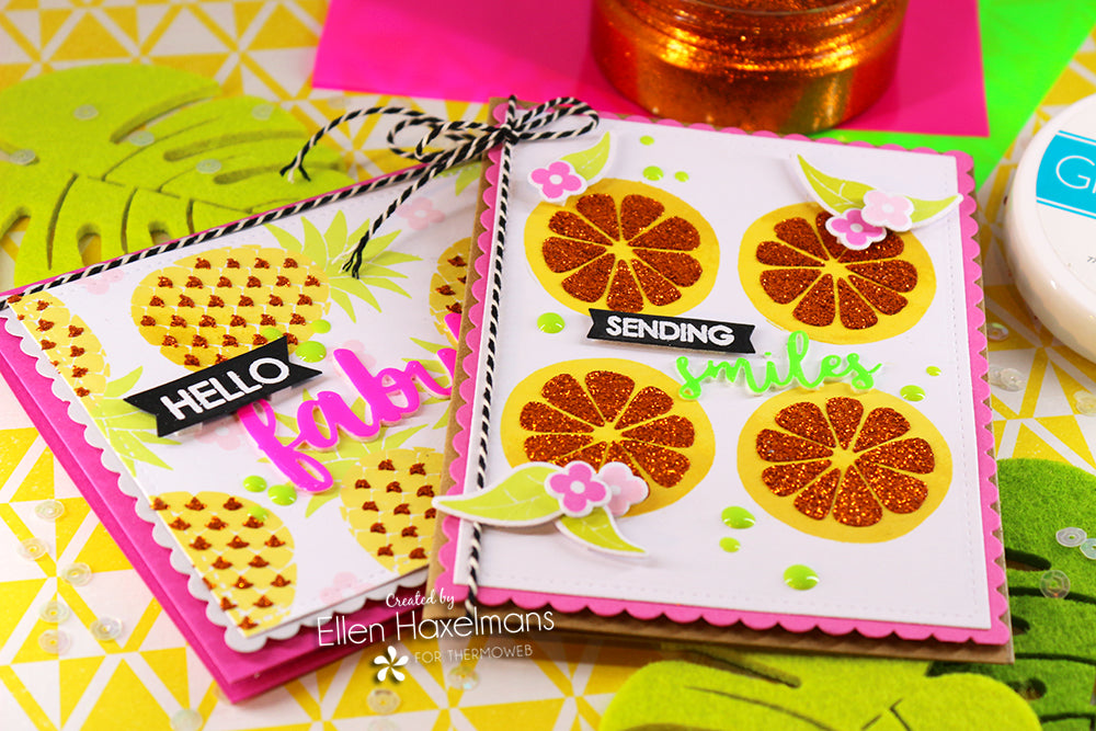 Glittery Fruit Cards with Glitz Glitter Gel