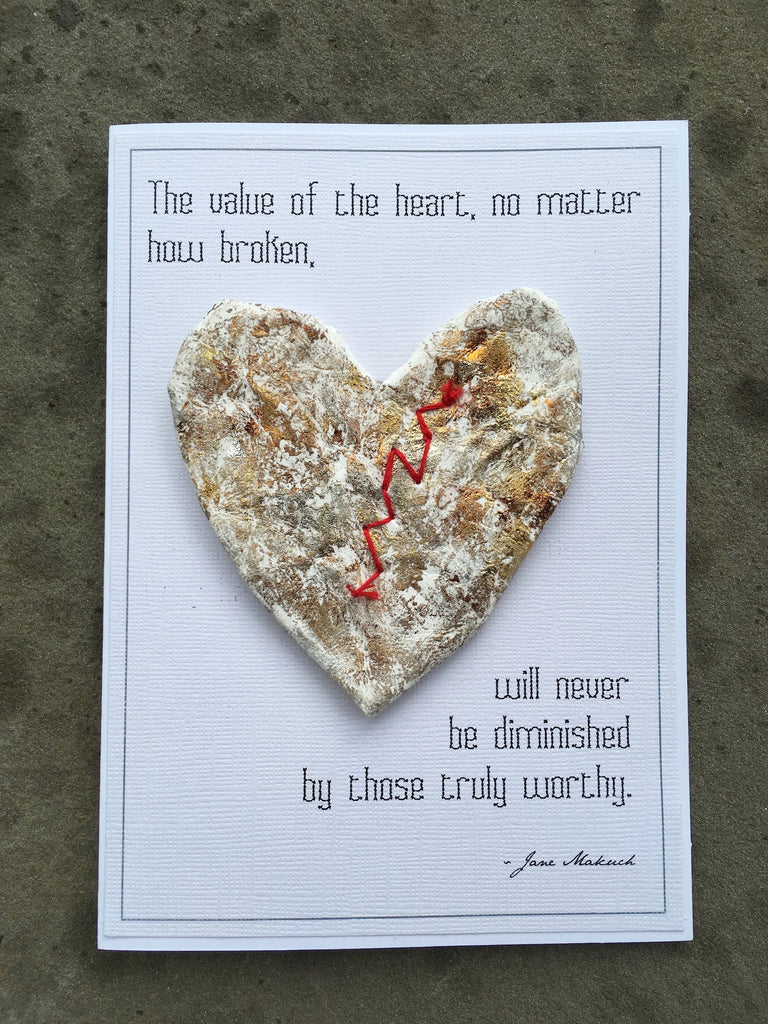 3-D Heart Encouragement Card With Deco Foil