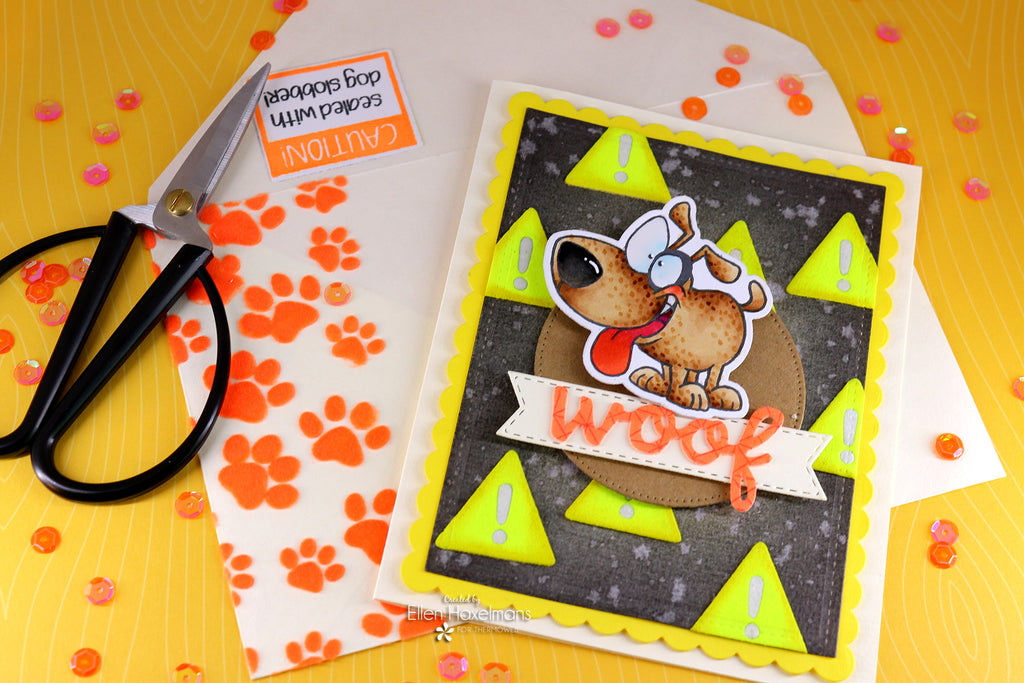 Woof it Up with a Fun Whimsy Stamps and Flock Card