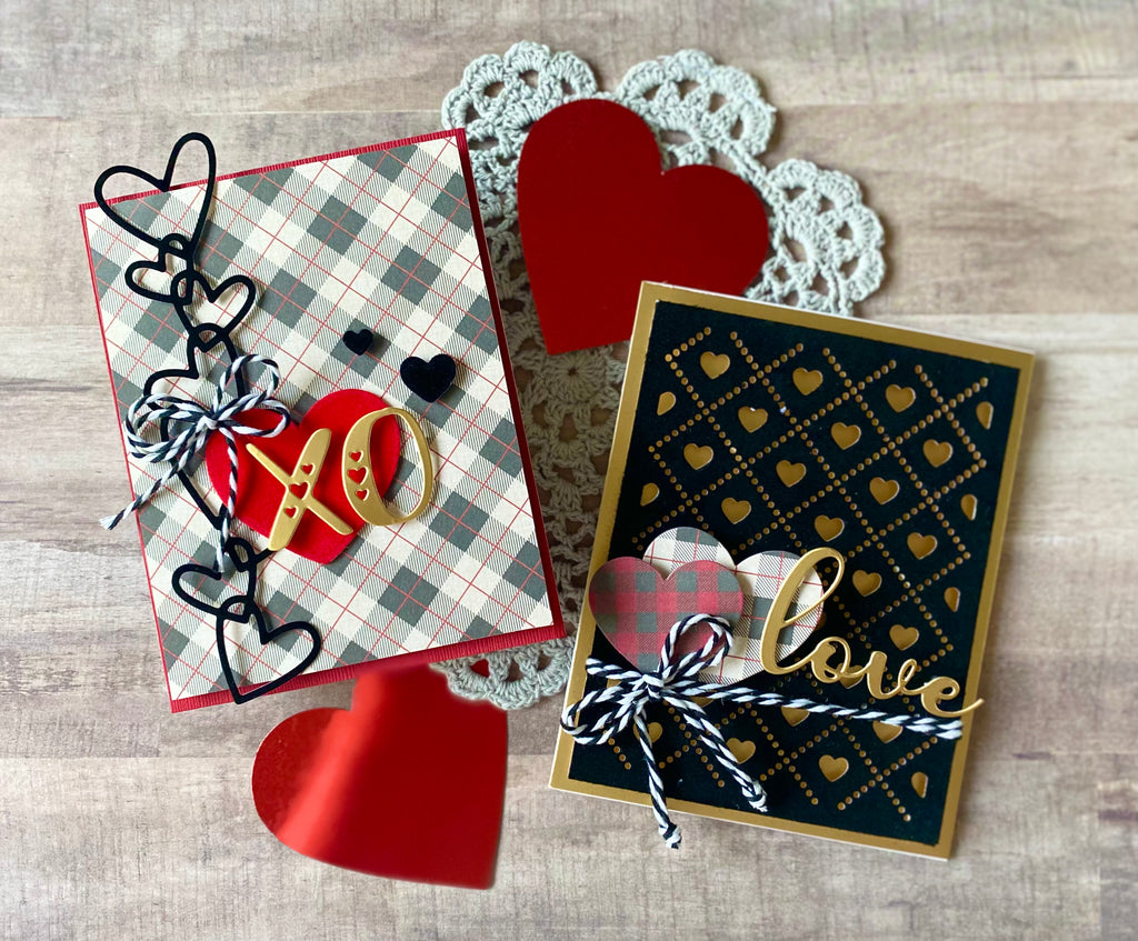 Elegant Valentine Cards with Deco Foil Flock