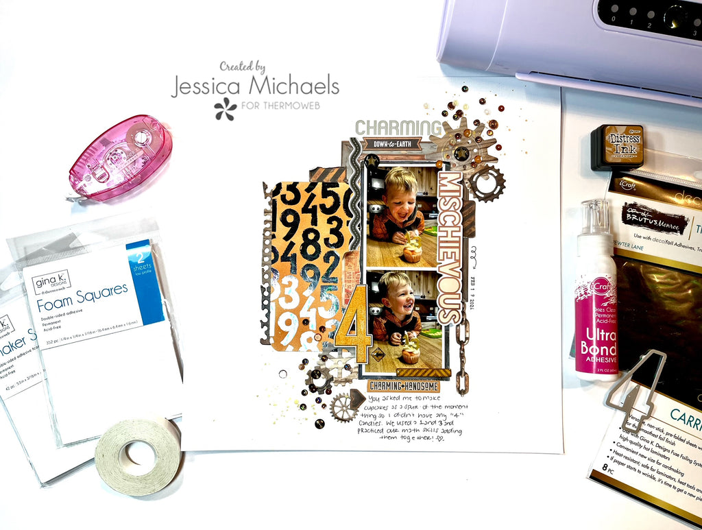 NEW Brutus Monroe Foil & Toner Card Fronts for Scrapbooking