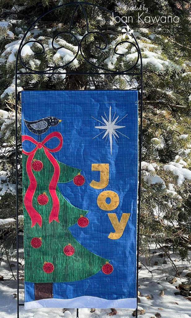 Tis the Season Joy Garden Flag with HeatnBond Liquid Vinyl