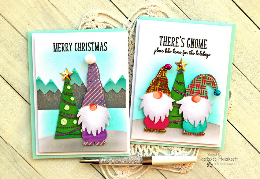 Gnome Cards with Gina K. Designs Gnome for the Holidays Kit!!
