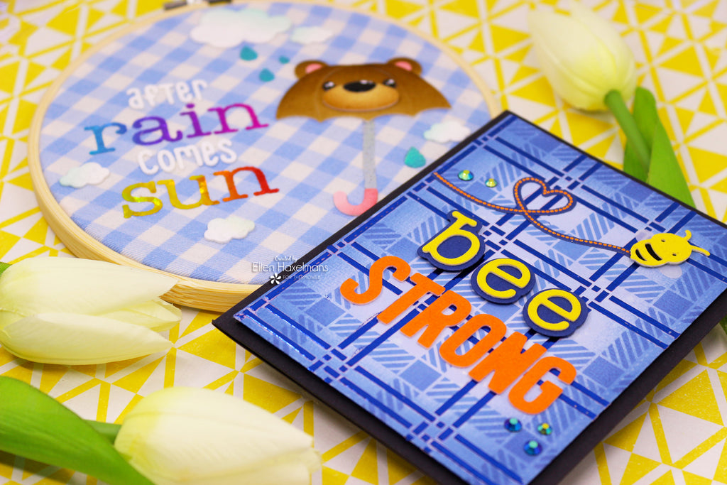 Bee Strong with Deco Foil Flock