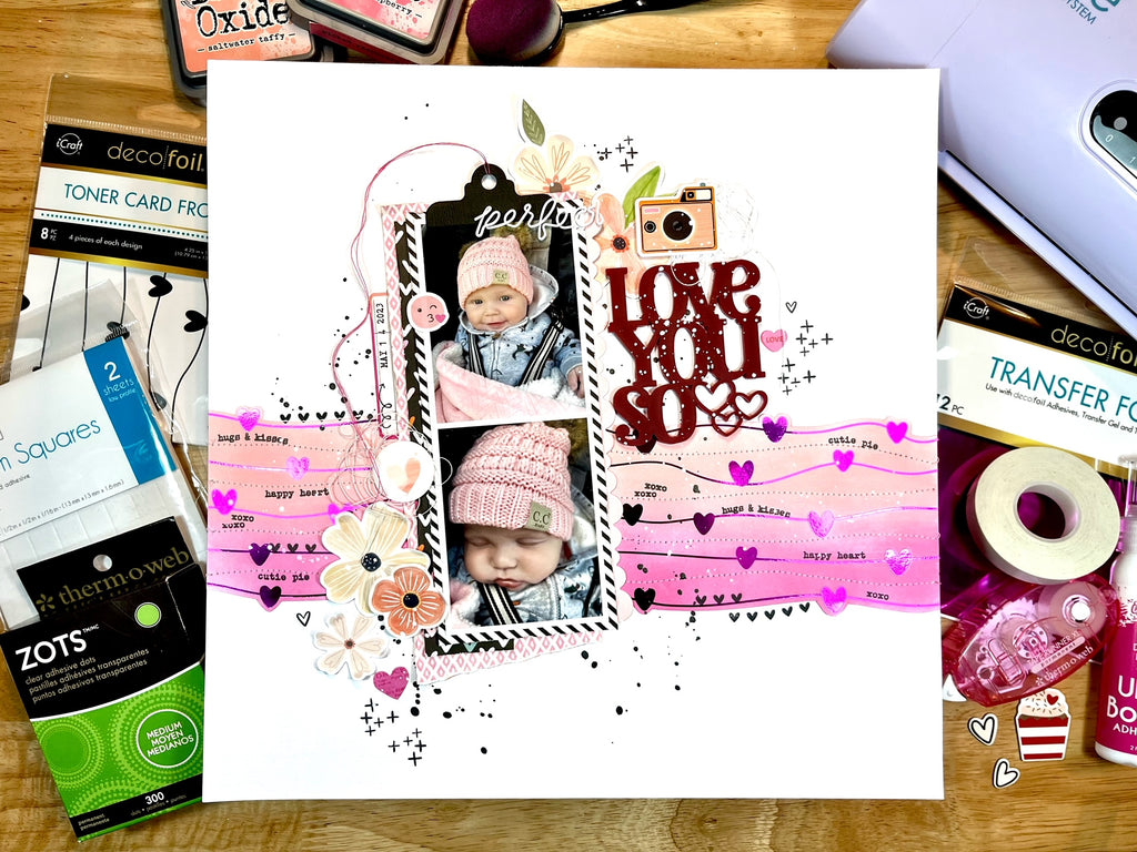 How to: Using NEW foil and Card Fronts for Scrapbooking