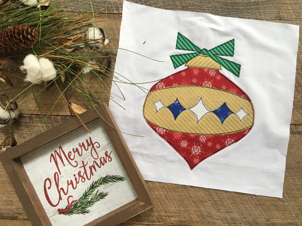 Holiday Retro Ornament Quilt Block Series #3