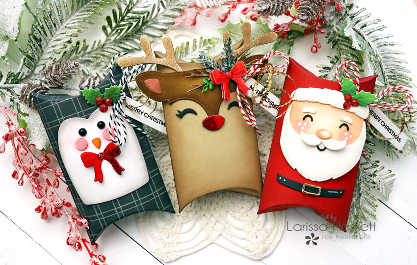 Holiday Pillow Gift Boxes Full of Texture and Shine!!