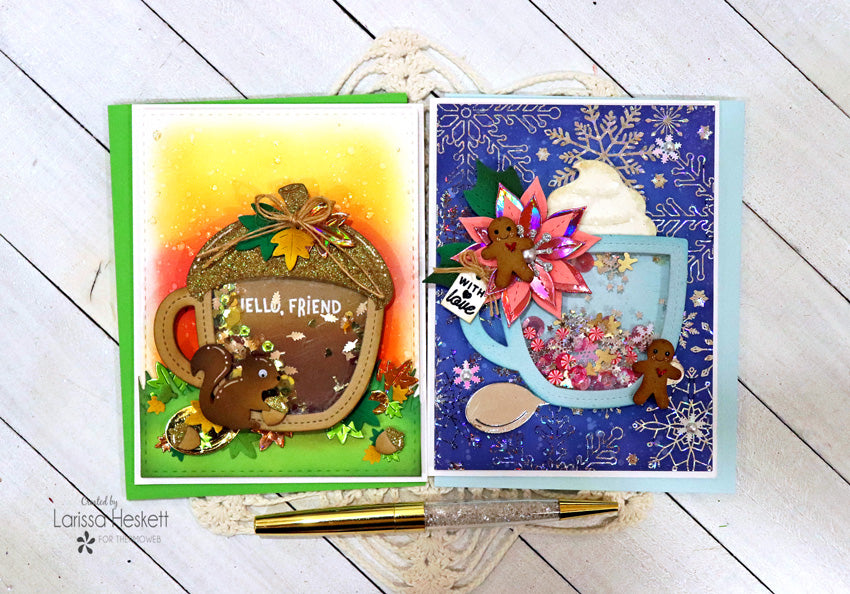 Fall and Winter Coffee Lovers Cards with Deco Foil and Deco Flock!!