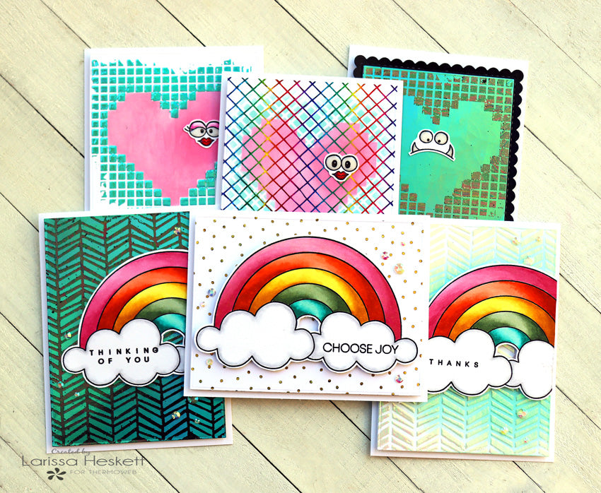 Vibrant Rainbow Cards with Deco Foil and the Ink Blot Shop!!
