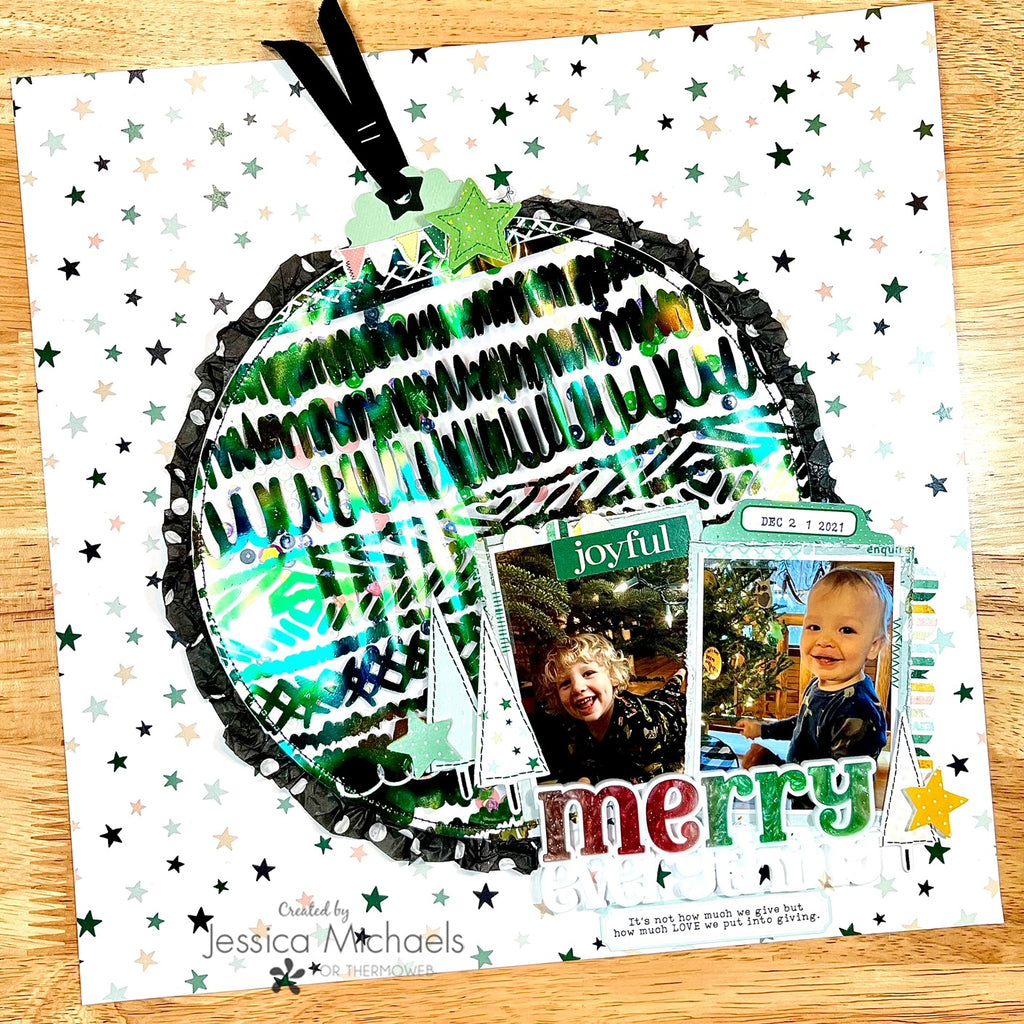 Merry Everything – Scrapbook Layout with Deco Foil and Brutus Monroe Toner Sheets