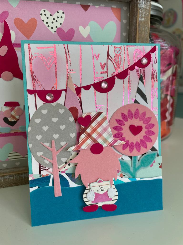 Valentine Gnome Card with Gina K. Designs and Deco Foil