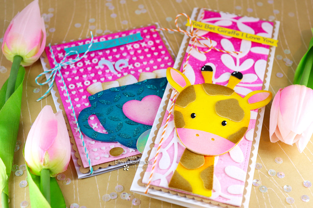 Colorful Deco Foil Flocked Valentine Cards