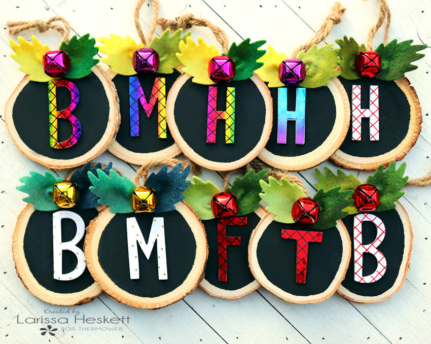Personalized Initial Ornaments using Deco Foil and Toner Sheets!!