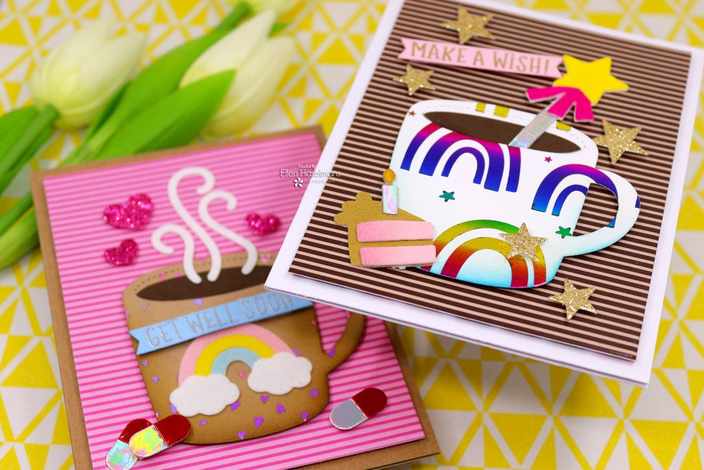 MUG cards with plush paper and foil