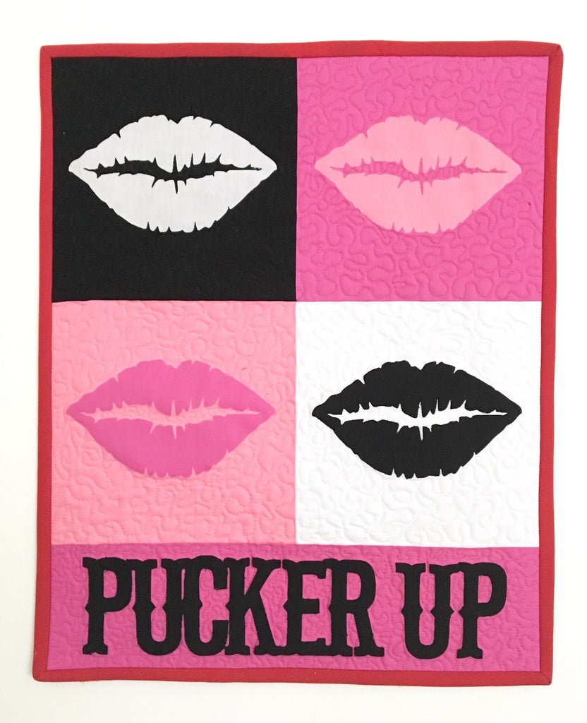 Pucker Up Mini Quilt with Heat N Bond Fabric Adhesive