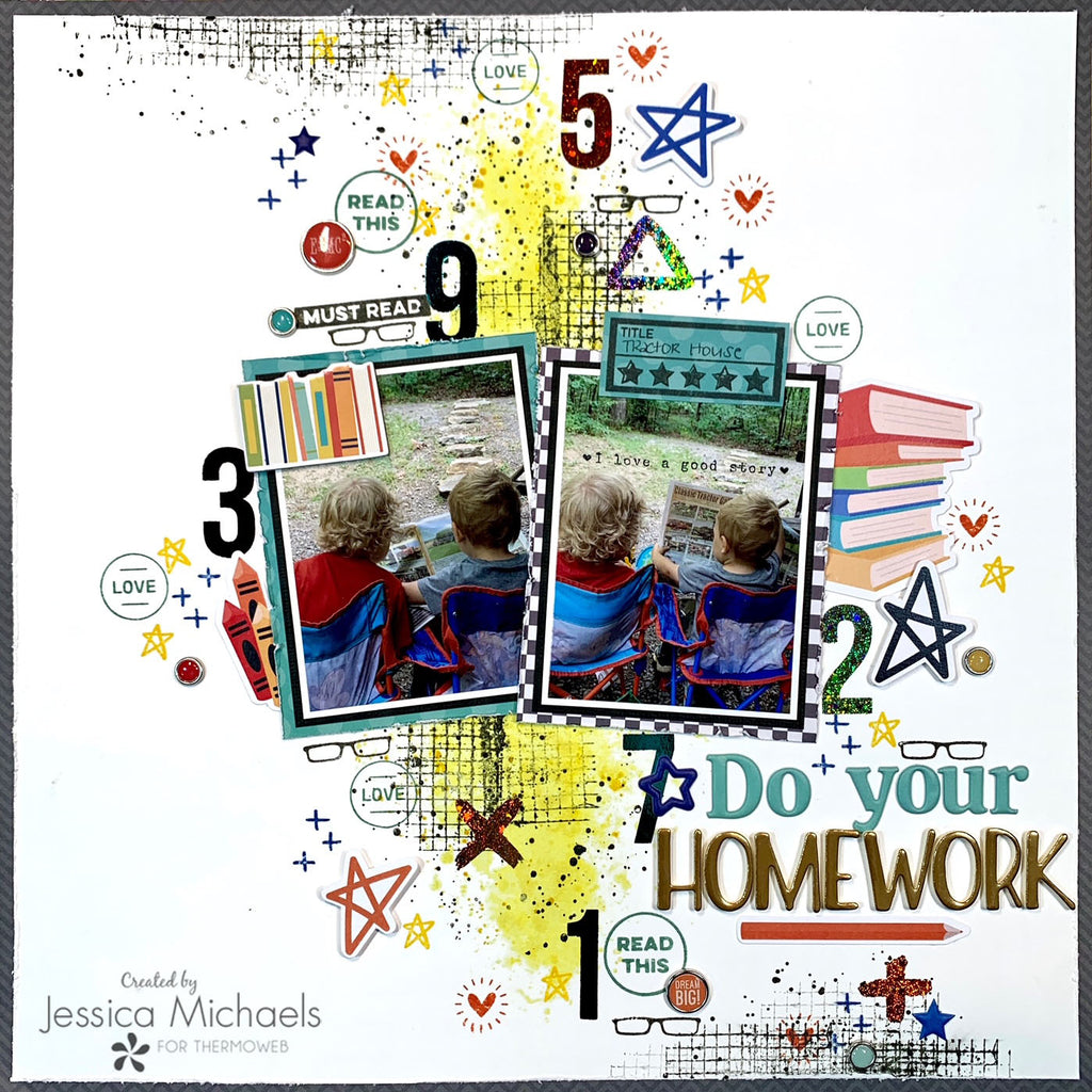 Back to School Week - Do Your Homework Scrapbook Layout