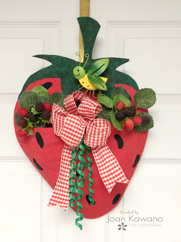 Fabric Strawberry Door Pocket with SpraynBond Fabric Stiffener Spray
